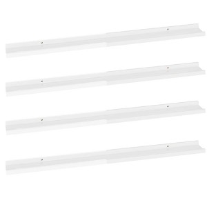 vidaXL Wall Shelves 4 pcs High Gloss White 39.4"x3.5"x1.2" - 1 of 1