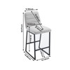 NicBex Set of 2 Bar Stools for Kitchen Island,Counter Height Bar Stools with Footrest,Bar Chairs for Dining Rooms,Kitchens,White/Coffee/Beige/Brown - 3 of 4