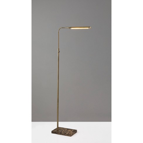 Stratos 1-Light Aged Brass Floor Lamp - Aged Brass