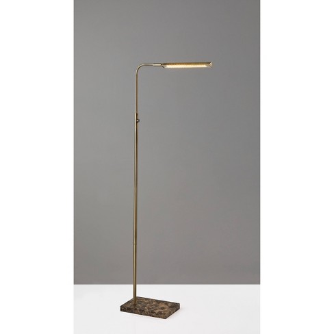 Reader Floor Lamp (Includes LED Light Bulb) Antique Brass - Adesso