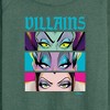 Women's - Disney Villains - Villains Stacked Lightweight French Terry Wide Neck Long Sleeve Shirt - 2 of 4