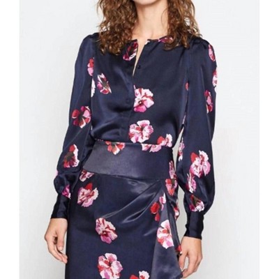 Women's Antonela Floral Print Satin Blouse - Joie
