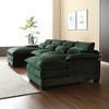 110.63'' Chenille Fabric Modular U-Shape Sectional Sofa with Ottomans and Memory Foam Cushions - 3 of 4