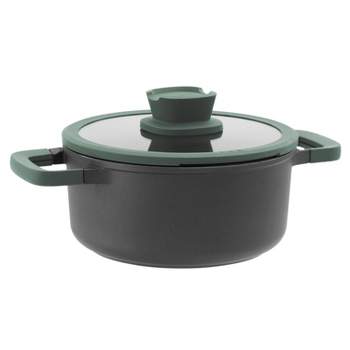 BergHOFF FOREST Nonstick Stockpots, Strainer Glass Lid With Spoon Rest, Cast Aluminum