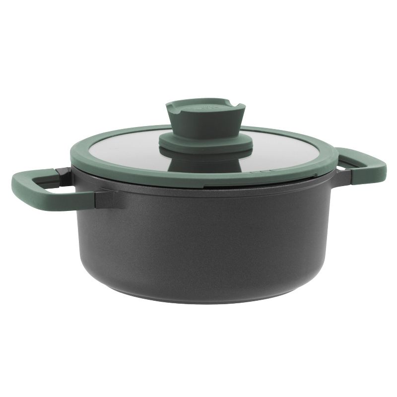 BergHOFF FOREST Nonstick Stockpots, Strainer Glass Lid With Spoon Rest, Cast Aluminum, 1 of 10