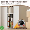 3/4 Tiers Slim Bathroom Storage Cabinet Waterproof Narrow Floor Bathroom Cabinet w/Wheels & Toilet Paper Holder - 3 of 4