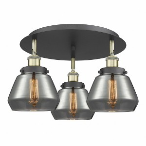 Fulton - 3 Light Flush Mount In Art Deco Style-8 Inches Tall and 18.25 Inches Wide - 1 of 1