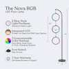 Brightech Nova RGB Modern Dimmable Integrated LED Arc Floor Lamp Matte Black - image 3 of 4