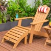 DSVIMOY Adirondack Ottoman, Weather-Resistant Outdoor Footrest, Real Wood Look Plastic, Low Maintenance Patio Accent, Brown, 20"*18"*13" - 4 of 4