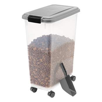 IRIS 47Qt/69Qt Airtight Pet Food Storage Container with Casters and Scoop