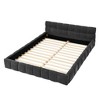 MYINDA Queen Size Bed Frame, Chenille Fabric Grounded Platform Bed with Headboard and Solid Frame - 2 of 4