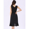 Allegra K Women's Wrap Ruffle High Low Hem Round Neck Keyhole Back Sleeveless Floral Dress - 4 of 4