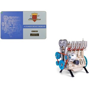 Model Kit 4-Cylinder Diecast Engine Model Kit by Motor City Classics - 1 of 4