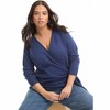 June + Vie by Roaman's Wrap-Front Cardigan - 4 of 4
