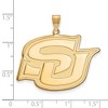 Black Bow Jewelry 14k Yellow Gold Southern Jaguars NCAA Extra Large Pendant - 3 of 4