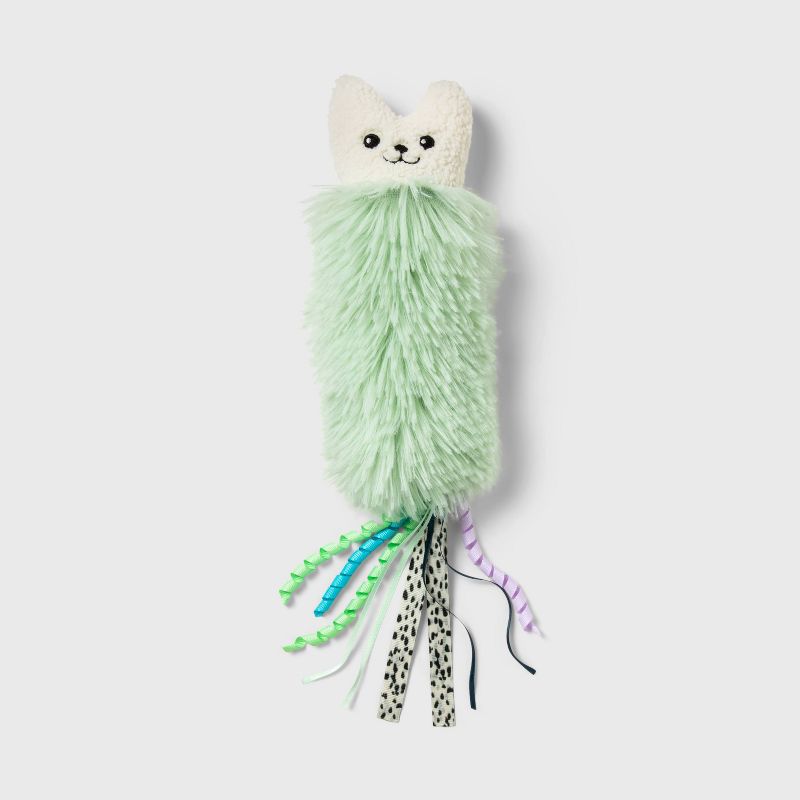 Fluffy Cat with Ribbons Cat Toy - Coral - Boots &#38; Barkley&#8482;, 1 of 7