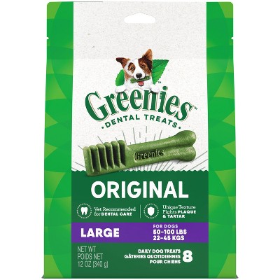 Greenies Large Chewy Dental Dog Treats Original Chicken - 12oz/8ct