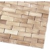Home Mart Goods 16.54" x 22.83" - Breached White Non-Slip Bottom Quick Dry Foldable Natural Bath Mat - 4 of 4