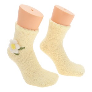 Unique Bargains Women's Comfortable Floral Sleep Cozy Socks 1 Pair - 1 of 4