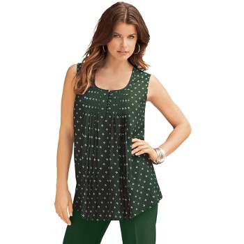 Roaman's Women's Plus Size Tall Classic Bend Over Pant - 16 T, Green :  Target