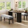 Tangkula Upholstered Bedroom Bench w/Padded Seat & Solid Wood Legs for Dining Room - 4 of 4
