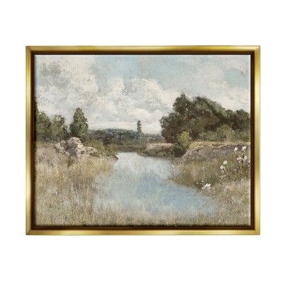 Stupell Industries Nature Stream Wilderness Creek Framed Canvas