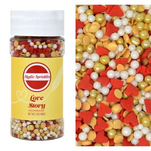 Mystic Sprinkles Love Story Sprinkle Mix In Gold 3.3oz Bottle - 1 of 4