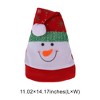 Unique Bargains Christmas Hat Polyester Non-Woven Fabric Red White 11.02"x14.17" 1 Pc - 3 of 4