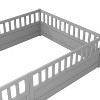 CAVINAS Full Size Floor Beds for Kids,Wooden Toddler Bed with Fence&Door,Children's Floor Bed for Girls,Boys,Pine Wood,Box Spring Required - 4 of 4