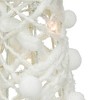 Northlight LED Lighted Glittered Cone Tree Christmas Decorations - 39.25" - White - Set of 3 - 4 of 4