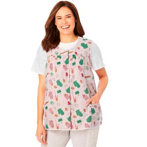Only Necessities Plus Size Snap-Front Apron - 1 of 4