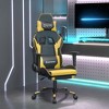 vidaXL Black & Gold Faux Leather Massage Gaming Chair with Footrest, Adjustable Backrest and Swivel Design, Sturdy and Stylish Comfort for Gamers - 2 of 4