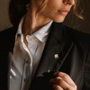 Ross-Simons 0.10 ct. t.w. Diamond Celestial Stick Pin in 18kt Gold Over Sterling - 2 of 3