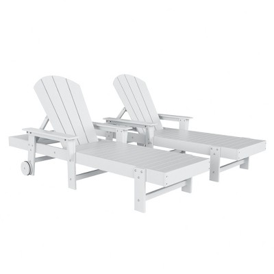 WestinTrends Malibu 2 Piece Reclining Chaise Lounge With Arms & Wheels