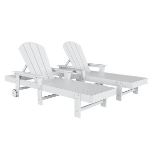 WestinTrends Malibu 2 Piece Reclining Chaise Lounge With Arms & Wheels - 1 of 4