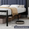 Platform Bed Frame with Velvet Headboard - 4 of 4