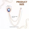 Unique Bargains Alloy Rhinestones Tassel Chain Hanging Fashion Durable Oral Brooch - 2 of 4