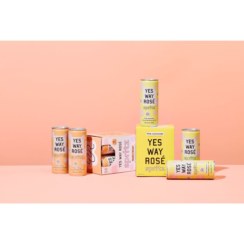 Yes Way Ros&#233; Peach + Ginger Wine Spritz - 4pk/250ml Cans, 3 of 9