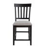 Solid Wood Counter Chair (Set of 2) with Upholstered Seat, Schoolhouse Back, Built-In Footrest, Crisp Welt, and Finish - 4 of 4
