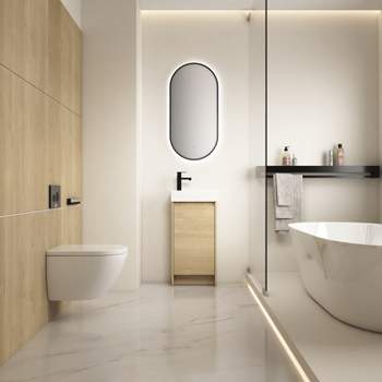 Freestanding Bathroom Vanity with Single Sink and Soft Close Door - ModernLuxe