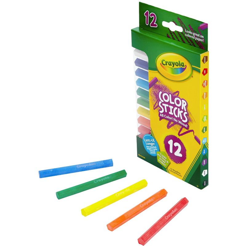 Crayola Color Sticks Woodless Pentagon Colored Pencils, Assorted Colors, set of 12, 2 of 5