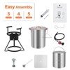30 Qt Turkey Fryer ¨C Black, Aluminum Outdoor Deep Fryer with Propane Burner & Thermometer Kit - 3 of 4