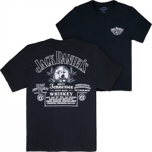 Mens Jack Daniels Vintage Label Front & Back Print T-Shirt - 1 of 4