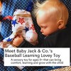 Baby Jack The Learning Lovey Baseball Sports Tag Toy Soother 10" x 10" - 2 of 4