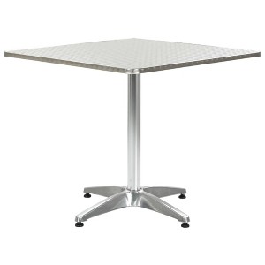 vidaXL Patio Table Silver 31.5"x31.5"x27.6" Aluminum - 1 of 4