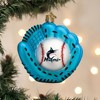 Old World Christmas Blown Glass Ornament for Christmas Tree, Miami Marlins Baseball Mitt - 2 of 3