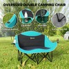 Padded Folding Camp Chair for Adults, Double Camping Chair with Armrests, Cup Holders, Carry Bag for Outdoor - 4 of 4