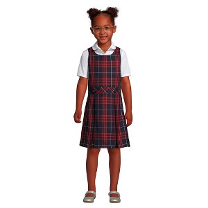 Lands' End Kids Uniform Plaid Jumper - 1 of 3