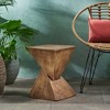 Twisted Hourglass Outdoor Accent Table, Lightweight Concrete Patio End Table for Outside Use, Patio Side Tables -Christopher Knight Home - 4 of 4