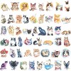 Wrapables Waterproof Vinyl Stickers for Water Bottles, Laptop, Phones, Skateboards, Decals for Teens, 100pcs, Funny Felines - 2 of 4